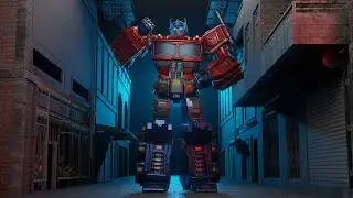Optimus Prime arrival (short transformers blender animation )