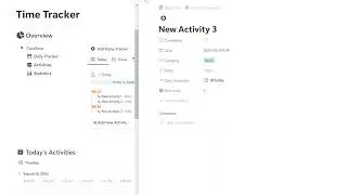 Time Tracker with notion Template