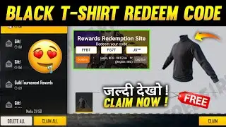 black T-shirt redeem code | free fire redeem code | free fire redeem code today | ff redeem code