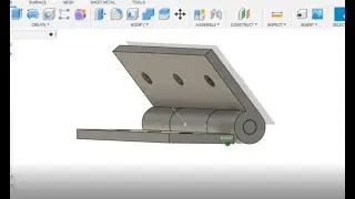 How to design, assemble and simulate a door hinge 3d model in Fusion 360
