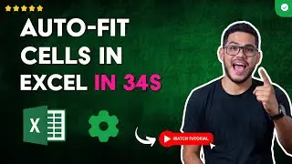 How to AUTO ADJUST CELLS, ROWS and COLUMNS in EXCEL in 34 S