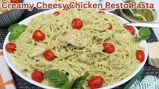 Creamy Cheesy Chicken Pesto Pasta