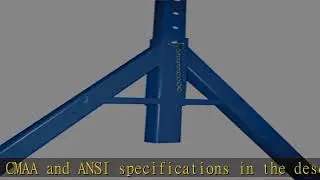 Vestil AHS-6-20-16 Steel Adjustable Height Gantry Crane, 6000 lbs Capacity, 20' Length x 12" Height