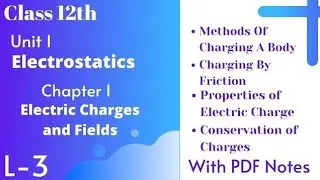 Electrostatics L3 Methods of Charging A Body | Class 12th | Beta Classes