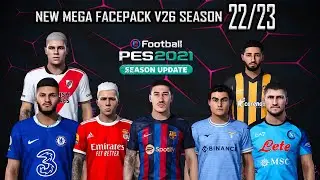 NEW MEGA FACEPACK V26 SEASON 22/23 || PES 2021 SMOKEPATCH & INFERNO PATCH || SIDER & CPK VERSION