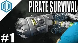 Space Engineers - PIRATE SURVIVAL - Ep 1 - Abandoned Station!