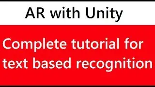 Unity tutorial for beginners | Text based recognition augmented reality with Unity and Vuforia