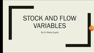 Stock and Flow variables