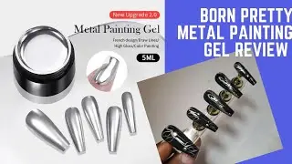 BORN PRETTY  NEW METAL SILVER PAINTING GEL  REVIEW | GLITTERSPOLISH NAILS