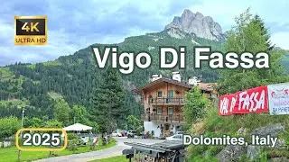 Val di Fassa, Top Dolomites place, Italy, Walking Tour 2025, Immersive Sound [ 4K Ultra HD / 60fps ]