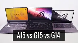 Asus Zephyrus G15 vs Zephyrus G14 vs TUF Gaming A15 - AMD laptops compared