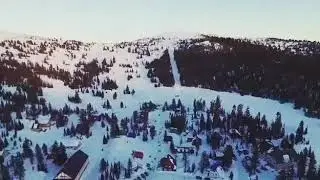 Закат на базе отдыха Ергаки с квадрокоптера
