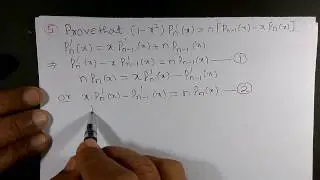 Recurrence relation for Legendre polynomial 5