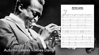 Autumn Leaves - Miles Davis & Cannonball Adderley (Transcription)