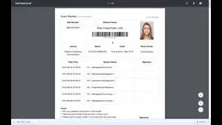 Print Exam Receipt
