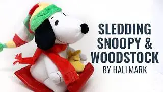 Snoopy & Woodstock Sledding Musical Animated Plush - Hallmark | CollectPeanuts.com