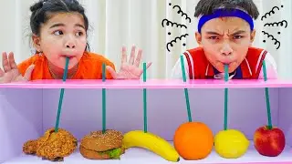 Suri and Harry with Healthy vs Unhealthy Food Challenge for Kids