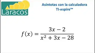 Asintotas de funciones racionales con la calculadora TI nspire