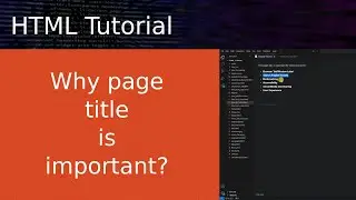 HTML page title