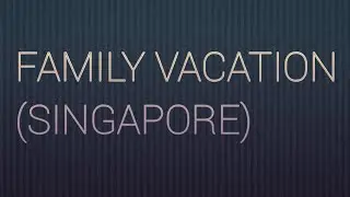 FAMILY VACATION - SINGAPORE