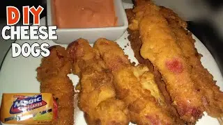 DIY CHEESE DOG | CHEESE CORN DOG | Khyvins Kitchenette