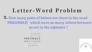 Letter Word Problem 2  |   How many pairs of letters are there in the word 