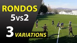 3 RONDO VARIATIONS 5VS2 | PERFECT FOOTBALL TRAINING DRILLS #2