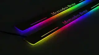 Led door sills Mercedes CLA w117 with multicolor