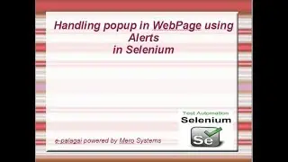 Selenium Training for Beginners - Popup Handling using Alert - Part 5
