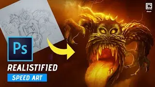 Photoshopping Your  Drawings -  Realistified - Speed Art (photoshop) - E01