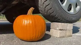 Crushing Crunchy & Soft Things by Car! EXPERIMENT: Car vs Pumpkin 2 Giant and Strong