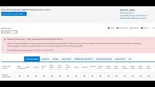 Falha global na #azure