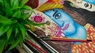 RADHA KRISHNA DRAWING PART I ✨ সহজে রাধা কৃষ্ণ আঁকার পদ্ধতি ✨ Outline Drawing using grid method