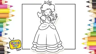 SUPER MARIO BROS - Princess Daisy Coloring Page