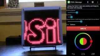 PIXEL Scrolling Text App with Android voice recognition