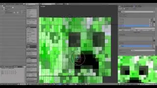 Minecraft Blender Creeper Rig Timelapse