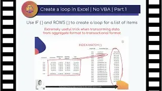 Create a Loop for a series of items in Excel | No VBA | IF & ROWS ( ) | Art of The Balance (Part 1)