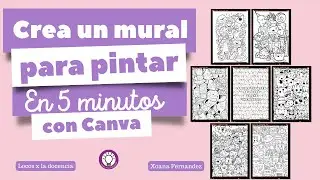 🤗CREA UN MURAL para pintar en 5  minutos con CANVA🤗