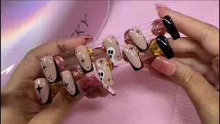 Watch Me Do Halloween Press On Nails | Halloween French Tip Nail Art