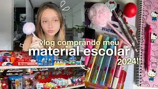 comprando meu material escolar 2024 (vlog!!!)