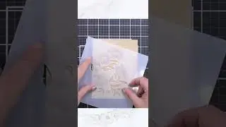 Soft stenciling on kraft cardstock 📦 
