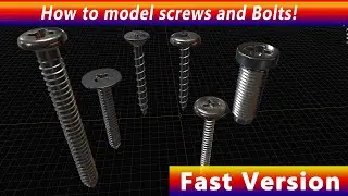 How to model a screw in Blender