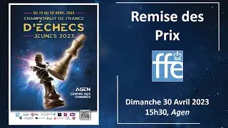 Championnat de France d'Echecs des Jeunes 2023 - Remise des prix