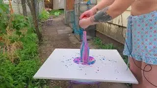 Pour painting for a change of pase .