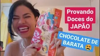 PROVANDO DOCES DO JAPÃO CHOCOLATE DE BARATA?😵