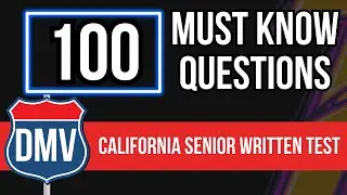California DMV Senior Written Test 2024 (100 Fundamental Questions)