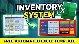 Inventory Managment System in Excel  Best template for sale purchase  and stock #inventorymanagment