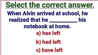 English Grammar Test ✍️📘 Select The Correct Answer 📖All English Tenses Quiz.