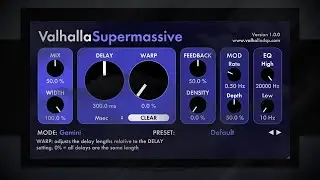 ''VALHALLA SUPERMASSIVE'' Free Reverb VST Plugin 