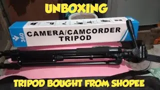 UNBOXING TRIPOD FOR CAMERA/PHONE | (SHOPEE)